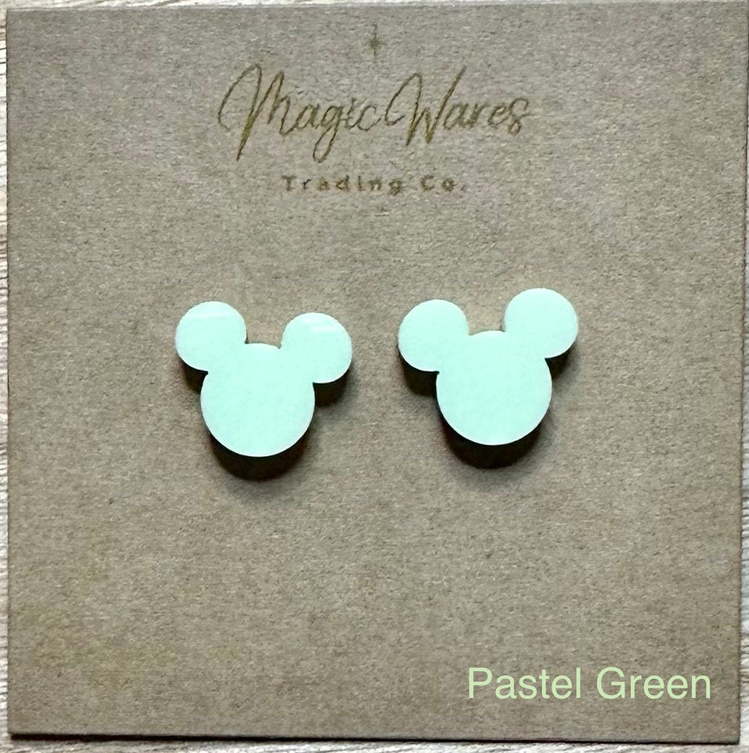 Pastel Studs, 9 Colors to choose from, Laser cut Stud Earrings, Pierced Earlobe Studs, Made to order, Handmade Earrings