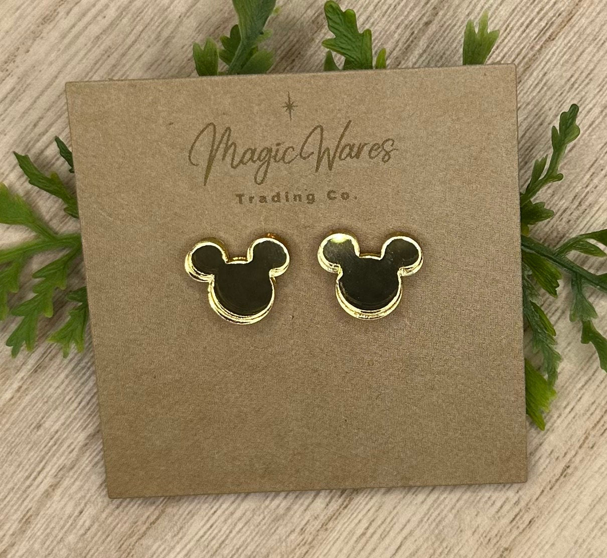 Gold Mirror Studs, Gold Mirror acrylic Laser cut post style earrings, St Patricks earrings Mardi Gras Earrings Gold Mirror earrings