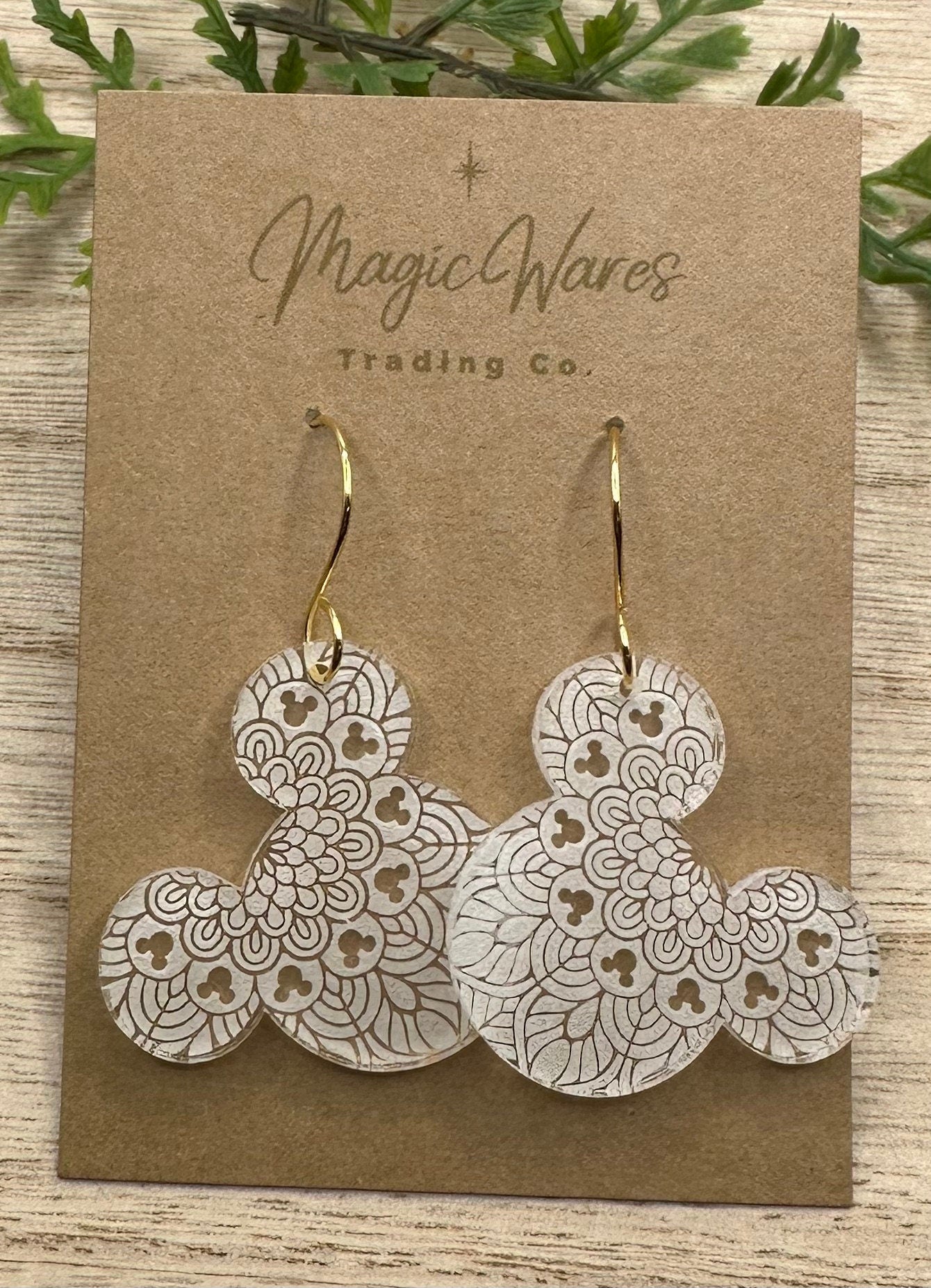 Mandala Crystal, Engraved Crystal Acrylic Earrings, Made to order, Laser Engraved, Glowforge Earrings