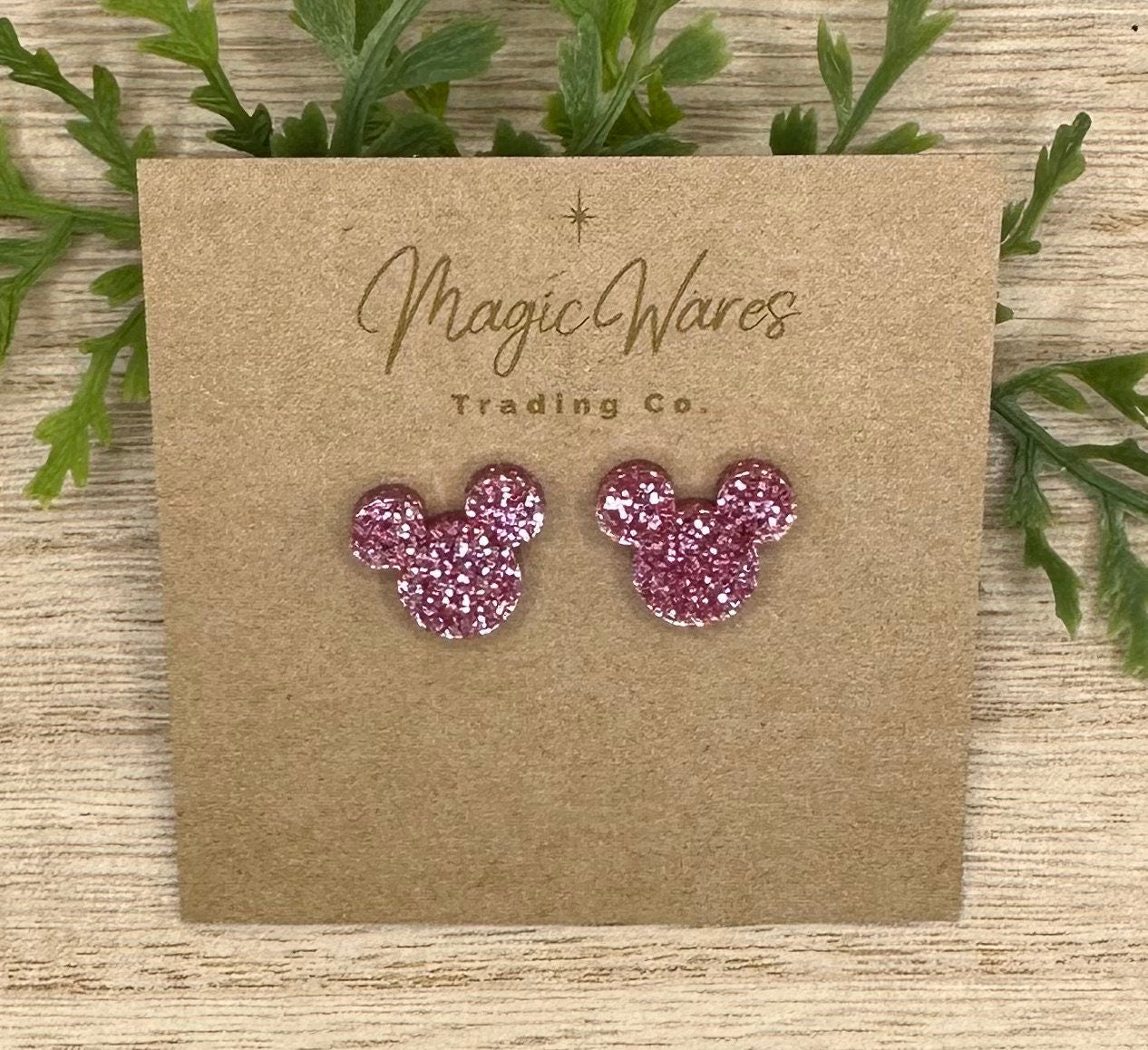 Pink Glitter Stud, Laser cut Earrings, Made to order, Laser Engraved, Pierced Earlobe, Stainless Steel, Post earrings