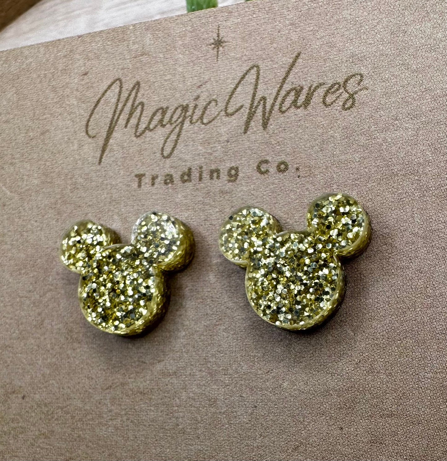 Gold Glitter Stud, Laser cut Earrings, Made to order, Laser Engraved, Pierced Earlobe, Stainless Steel, Post earrings