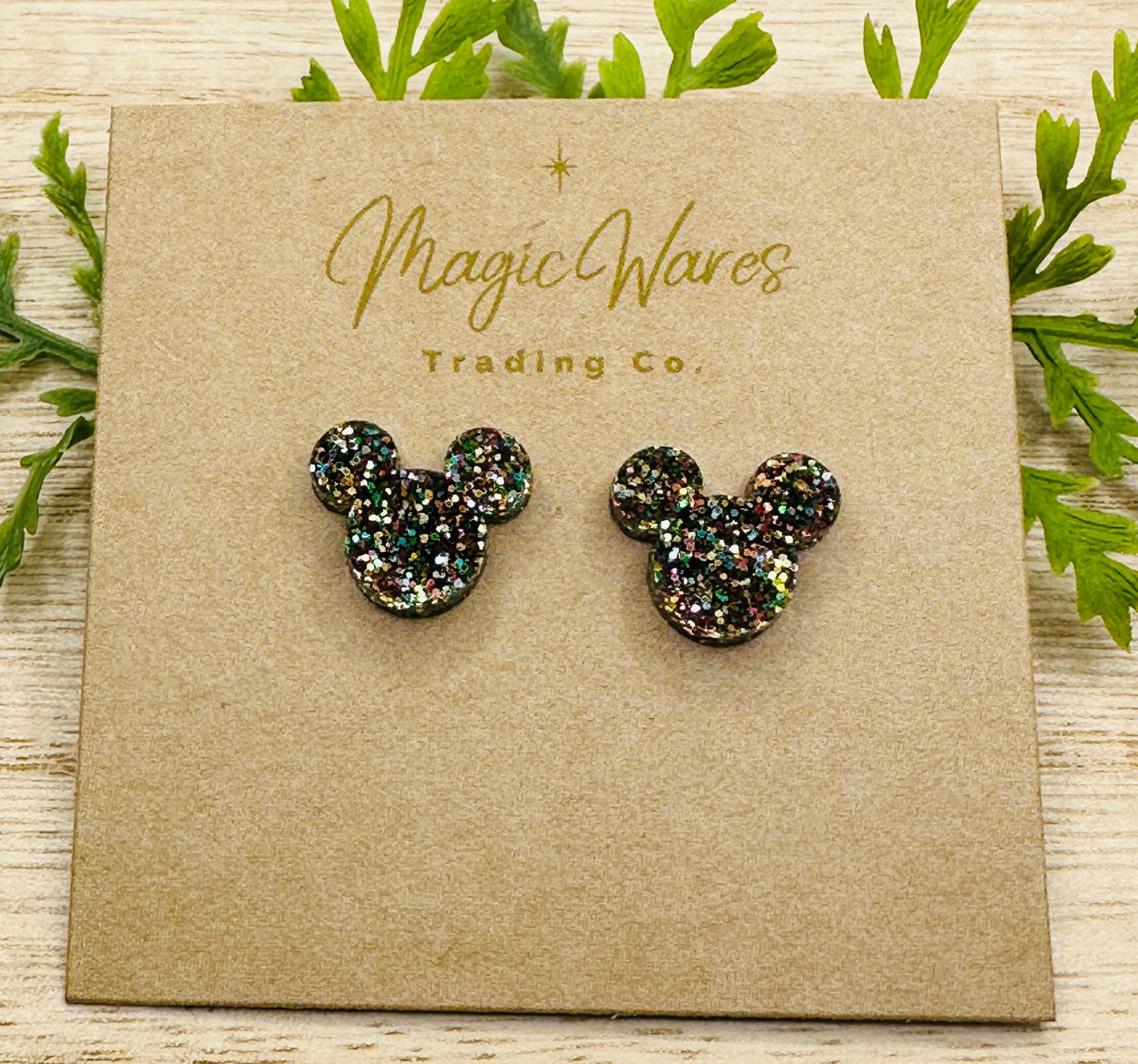 Celebration Glitter Stud, Multi Color Glitter, Laser cut Earrings, Made to order, Pierced Earlobe, Stainless Steel, Post earrings