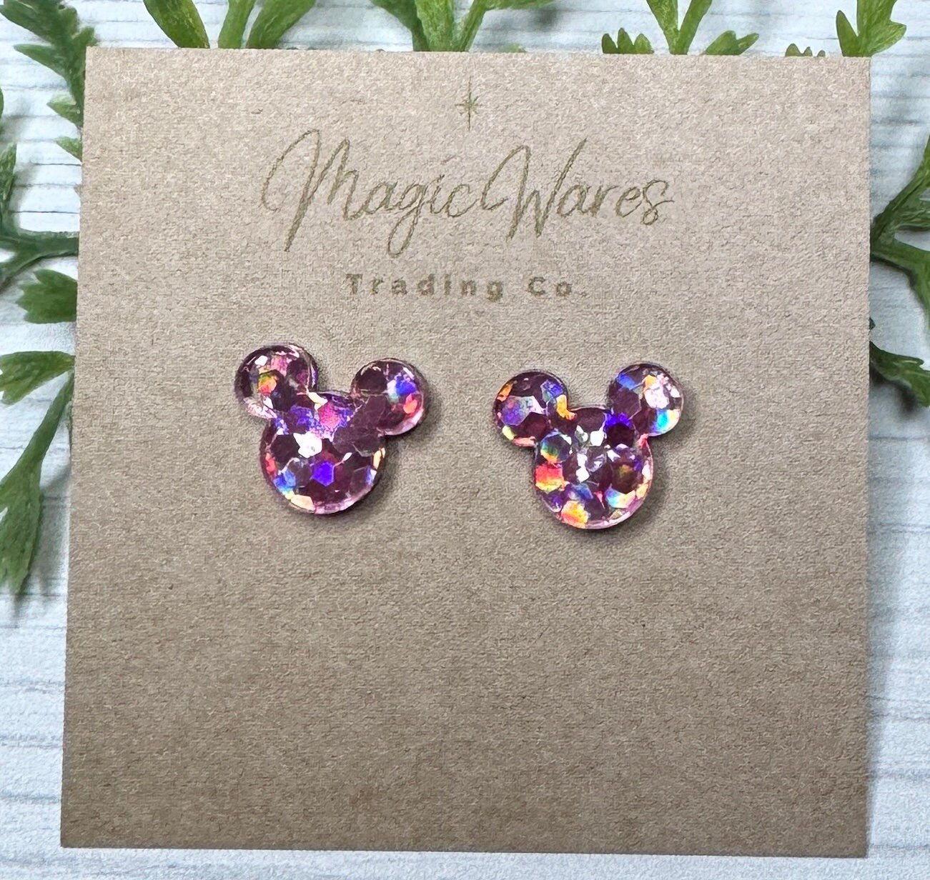 Chunky Pink Hex Glitter Stud Earrings Pink Glitter, Laser Cut Post Earrings Pierced Earlobe Glitter Post earrings Valentines Day earrings