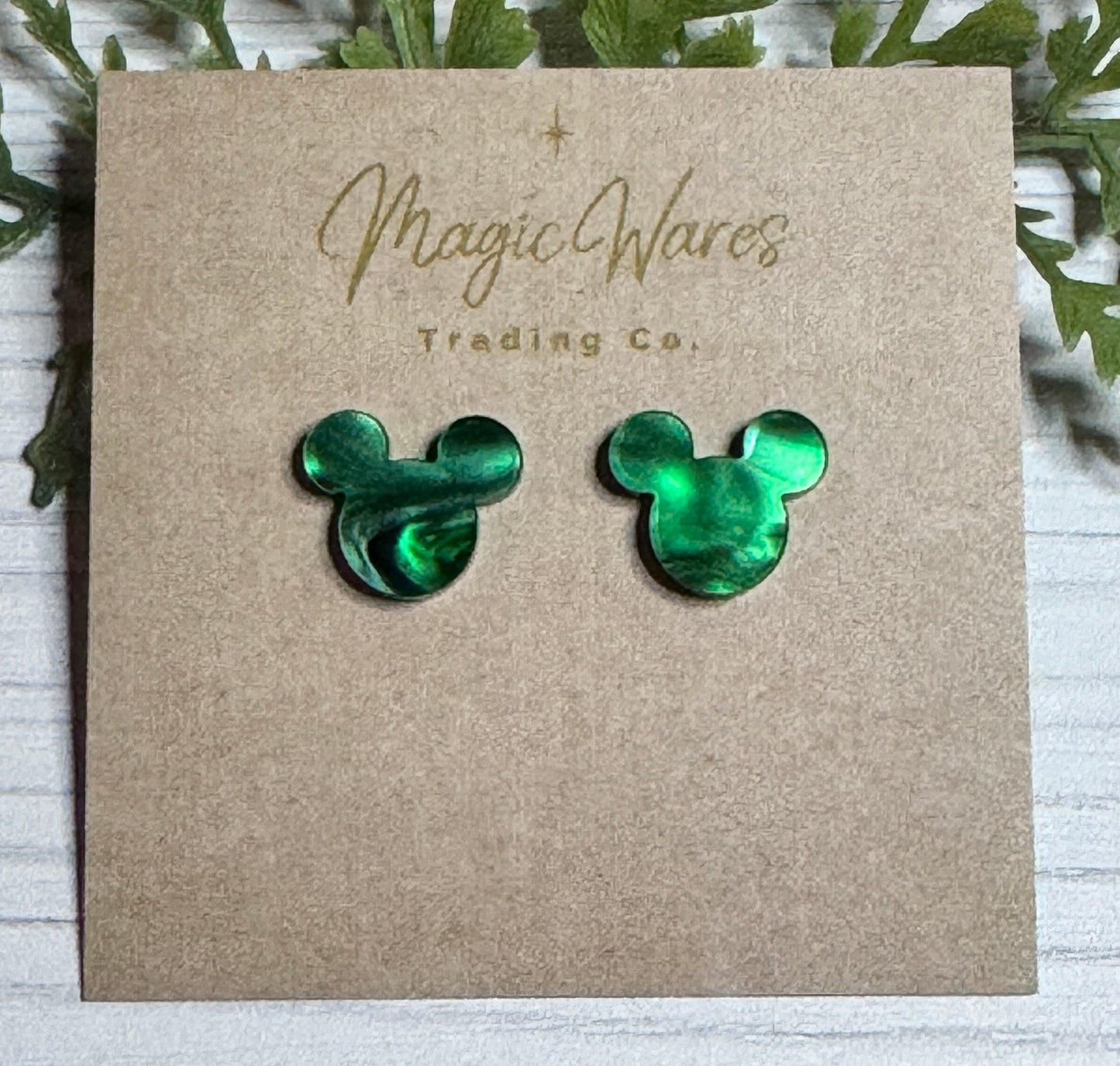 Emerald Green Marble Stud, Laser cut Green Marbled Acrylic Earrings Pierced Earlobe, Stainless Steel Post earrings St Patricks Day Earrings