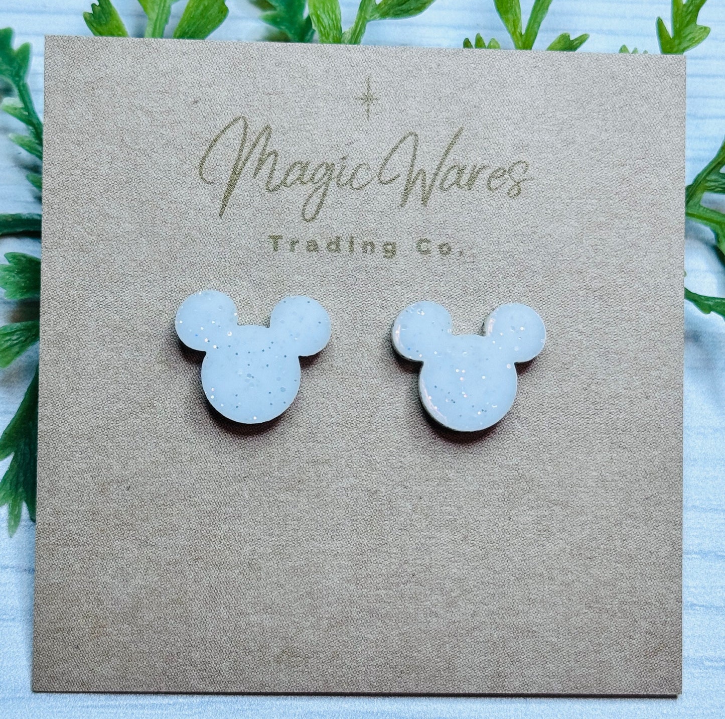 White Glitter Stud Earrings White with Glitter acrylic, Laser Cut Post Earrings Pierced Earlobe Glitter Post earrings