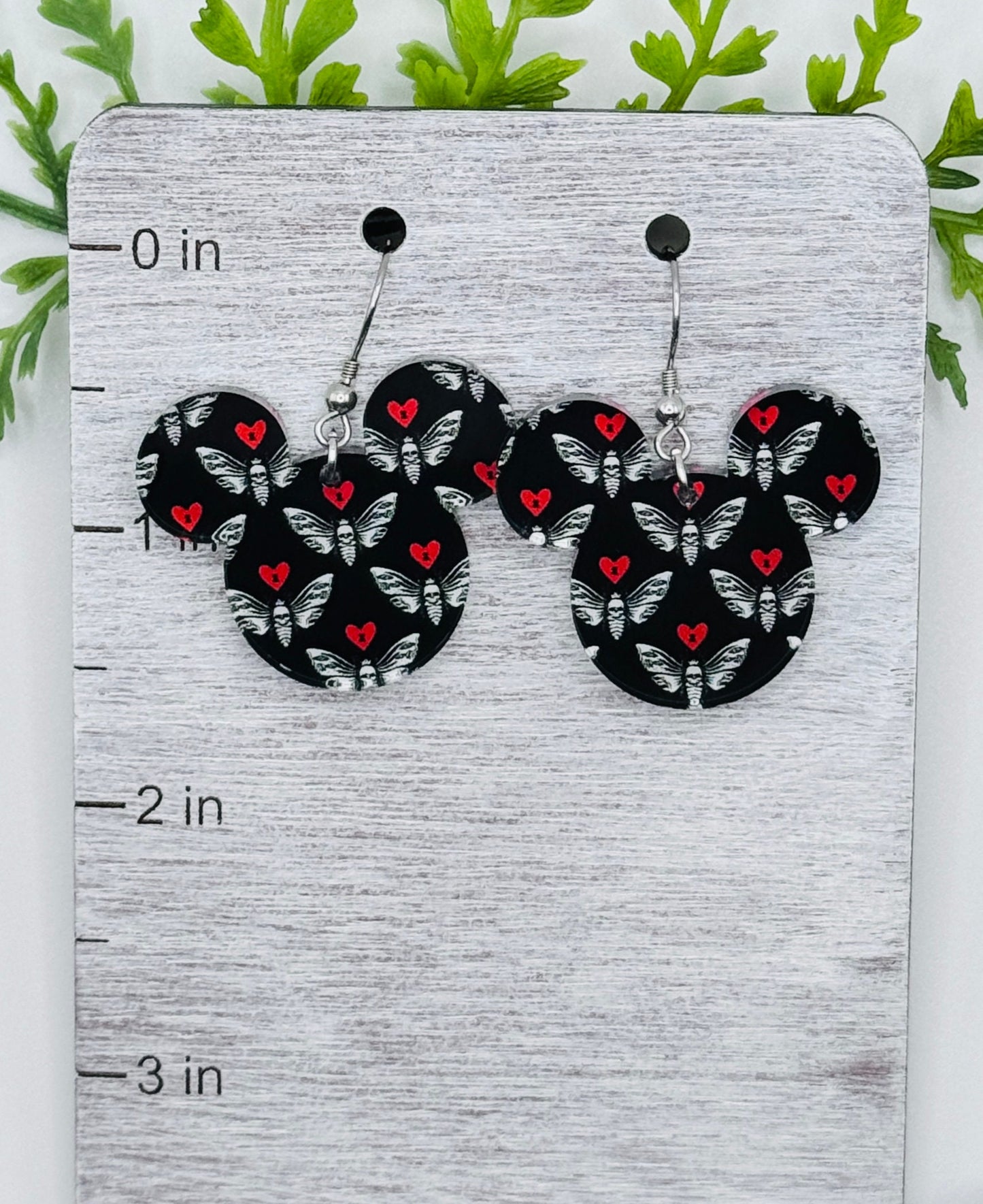 Halloween Moth Mouse head Laser cut Dangle Earrings, Deaths Head Moth Acrylic Earrings, Halloween earrings, Halloween Party earrings