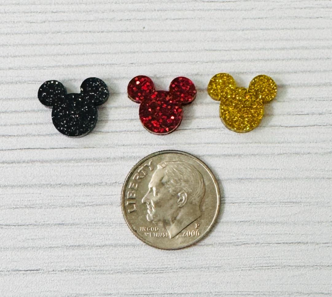 Monochrome Mouse Studs Trio, Small stud Earrings Multi Color Glitter earrings