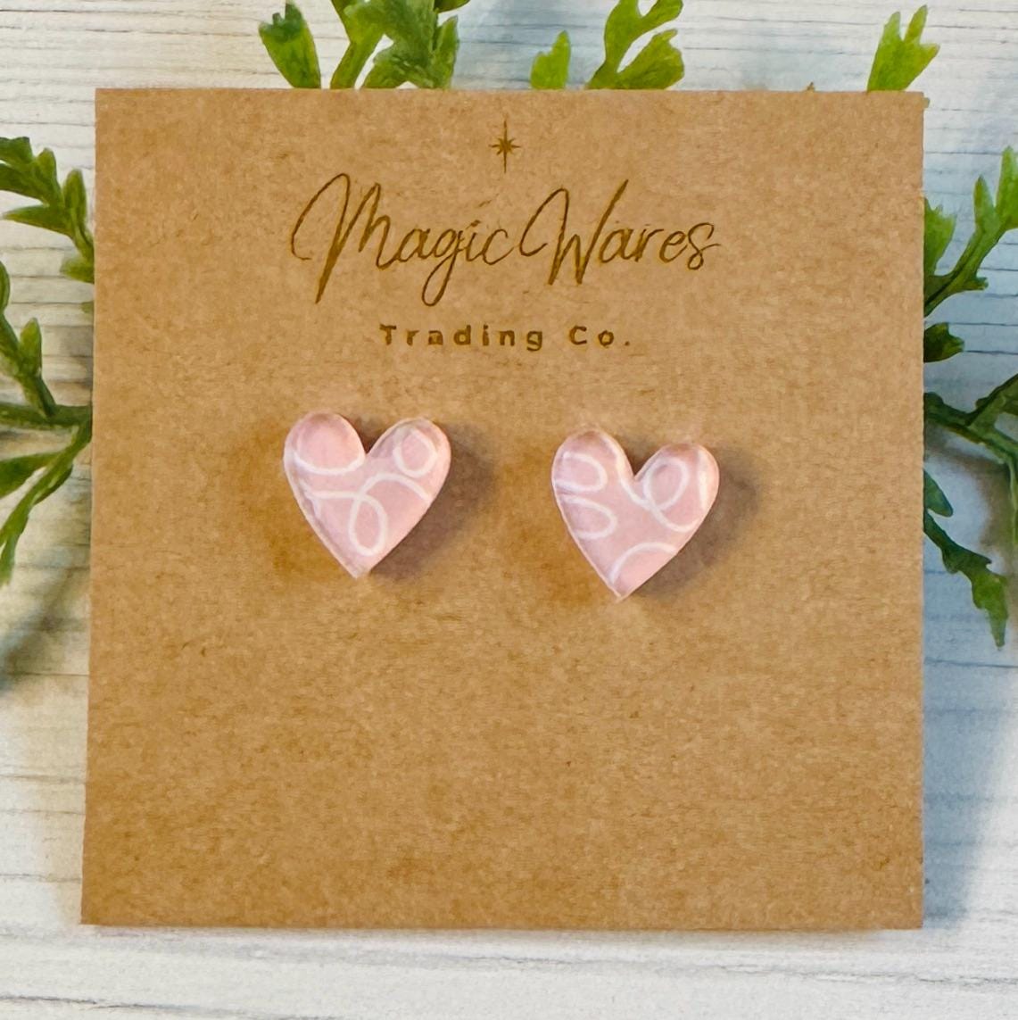 Heart Valentine Snack Cake Stud Earrings, Laser Cut Pink Acrylic Post Earrings, Valentines Day earrings, hypoallergenic earrings