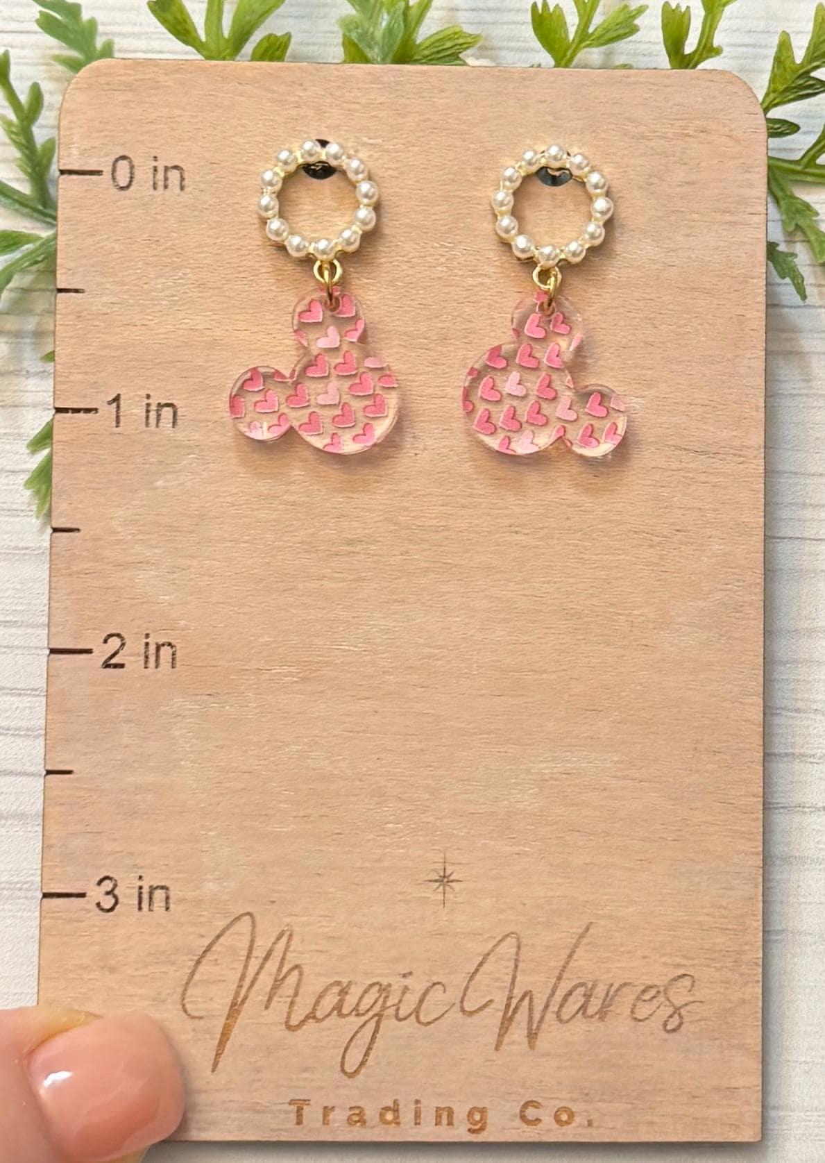 Mom Tattoo Mouse Head Pearl Stud Earrings, Laser Cut Pattern Ivory Acrylic, Pearl Sterling Silver Stud Earrings, Mothers Day Earrings
