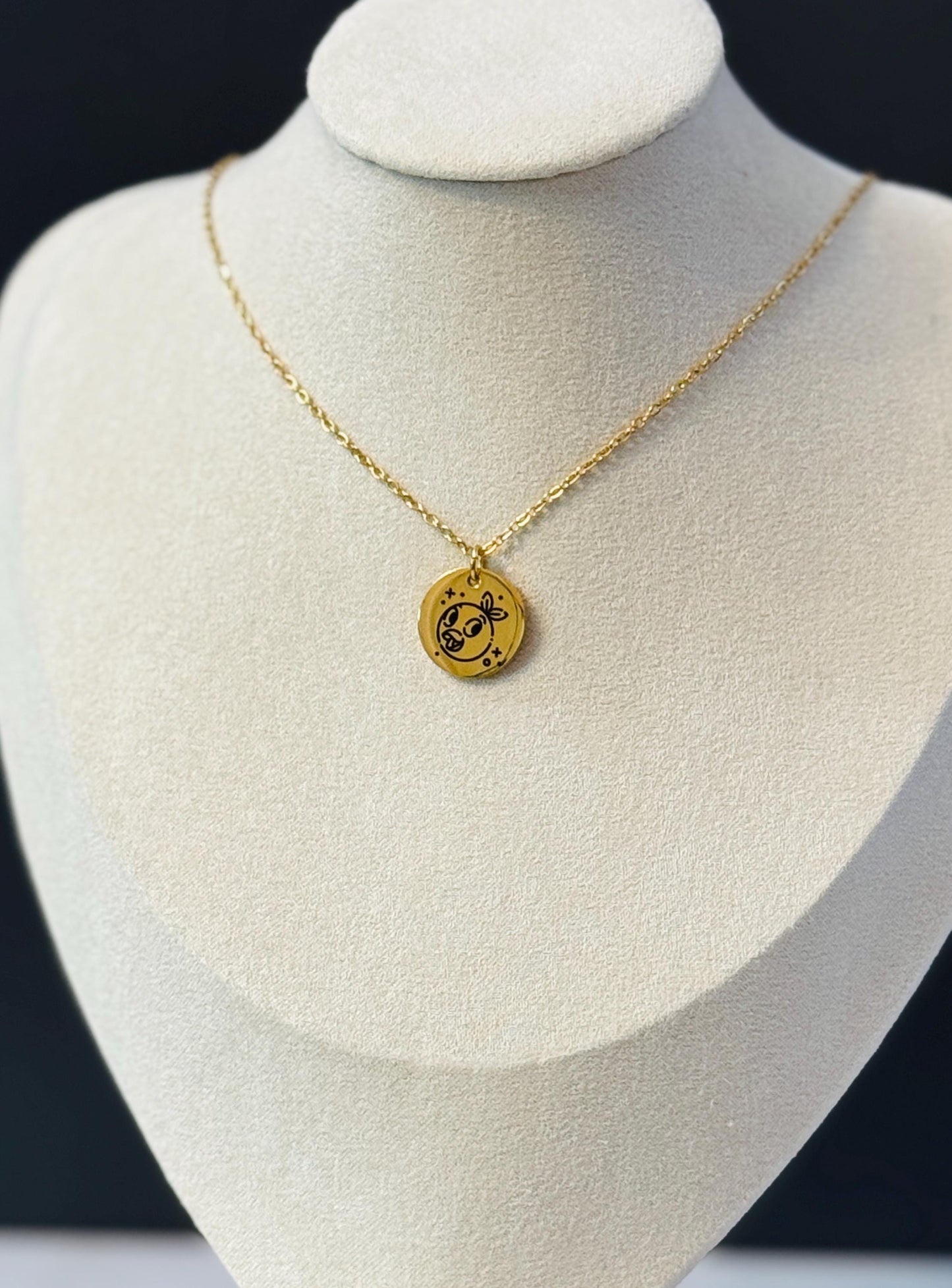 Florida Bird Engraved Stainless Steel Necklace, Laser Engraved Necklace, Epcot Inspired Flower and Garden Necklace, Personalized Jewelry