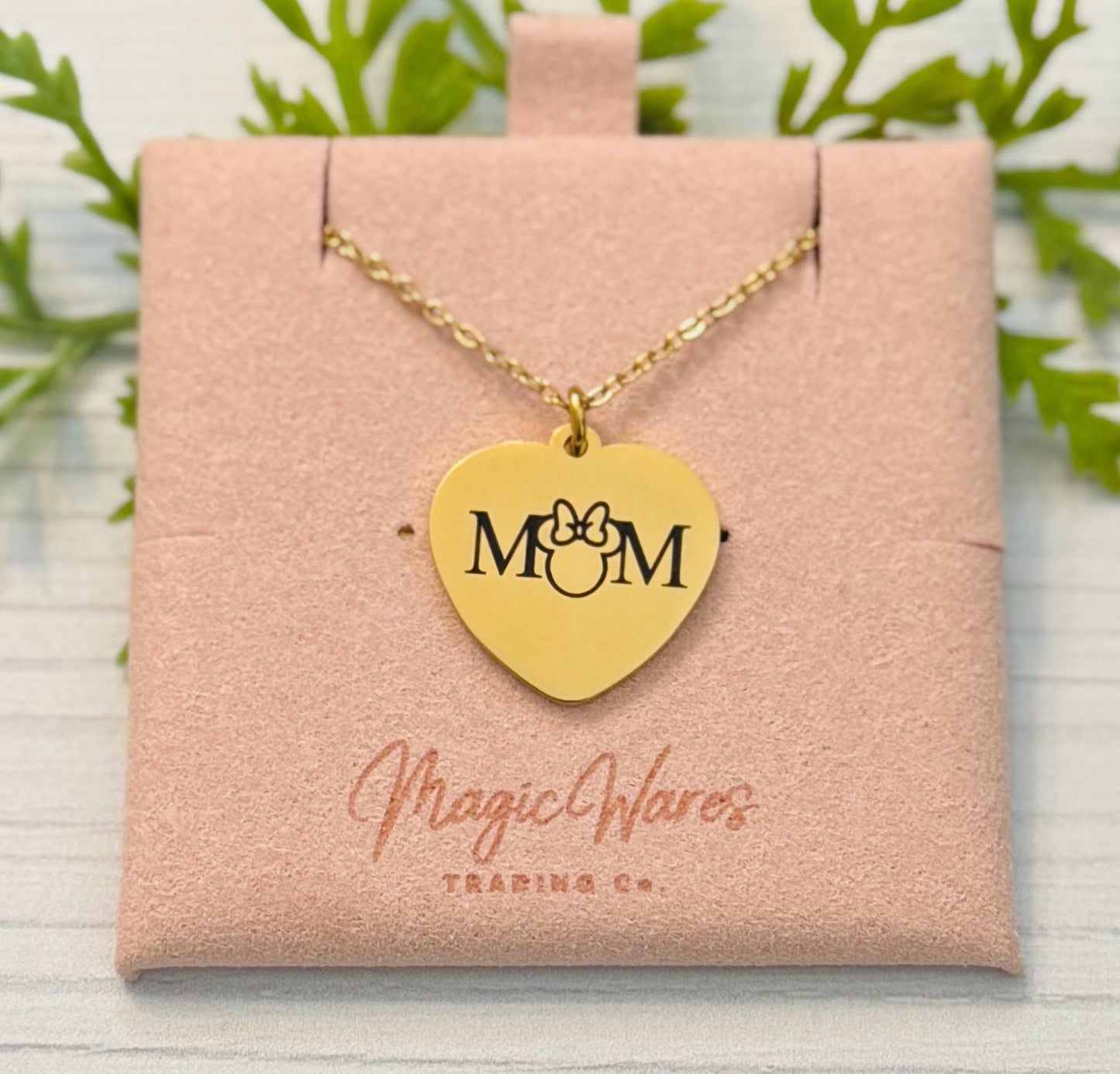 Mom Engraved Stainless Steel Necklace, Silver or Gold Laser Engraved Necklace, Most Magical Mom Necklace, Gift for Mom, Mothers Day Gift