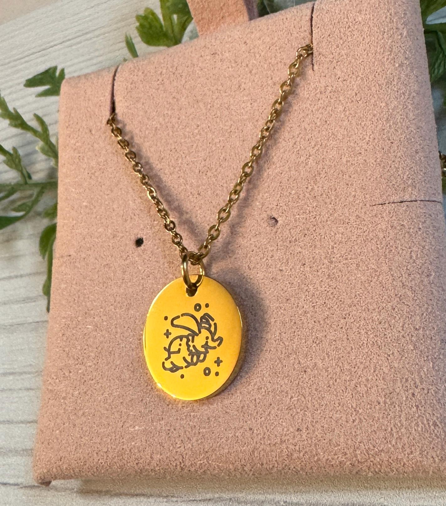 Dumbo Engraved Stainless Steel Necklace, Personalized Silver or Gold Laser Engraved Necklace, Magic Kingdom Inspired, Don't just fly Soar