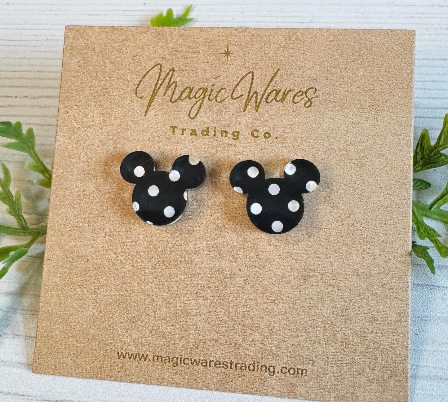 Black Polka Dot Stud Earring, Blackwhite polka dots acrylic laser cut post earrings, Halloween earrings, Halloween party earrings