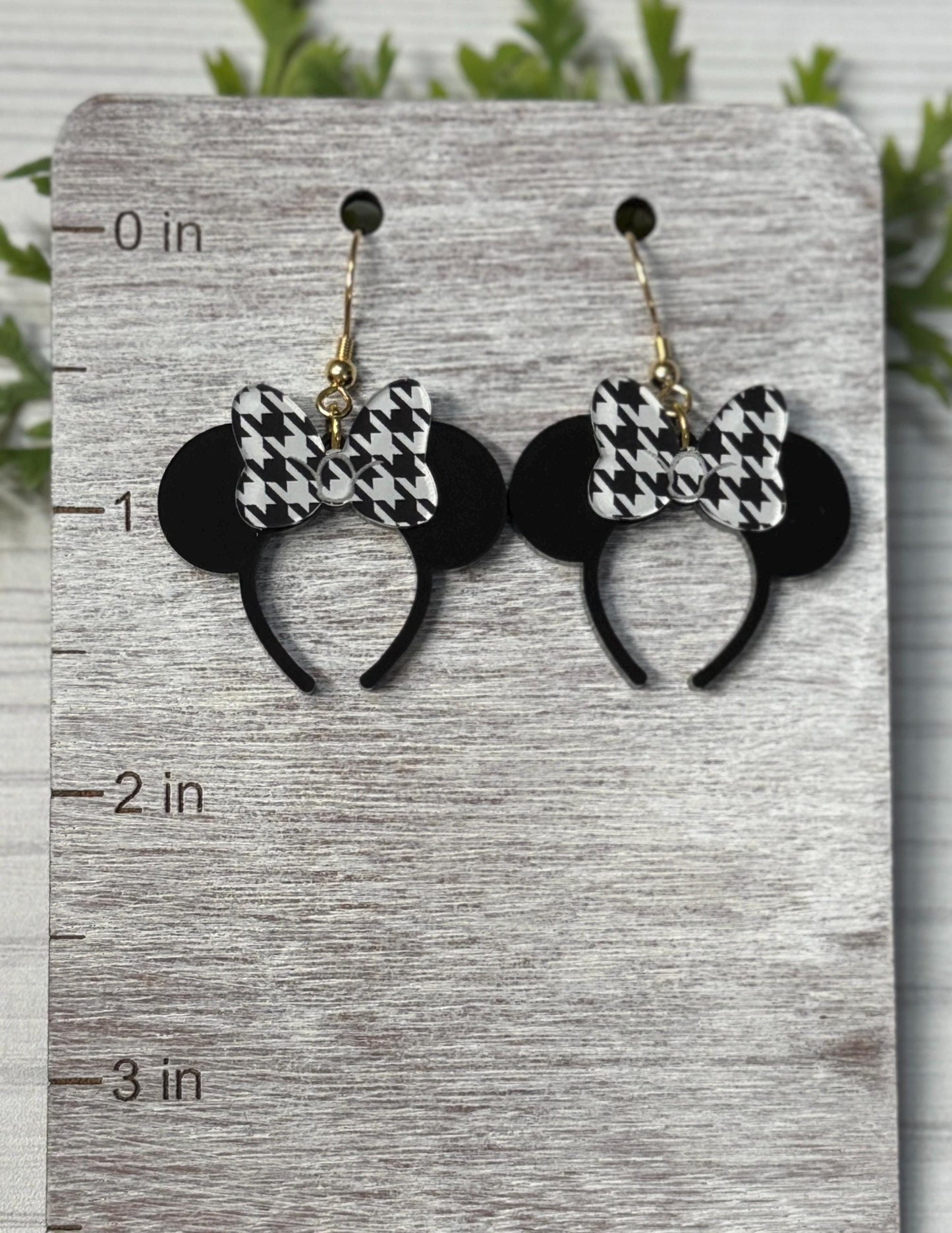 Classic Minnie Headband Ears Dangle Earrings, Red Polka Dot Bow Mouse ears headband, Mouse Ears Dangle Earrings, Minnie Ears Earrings