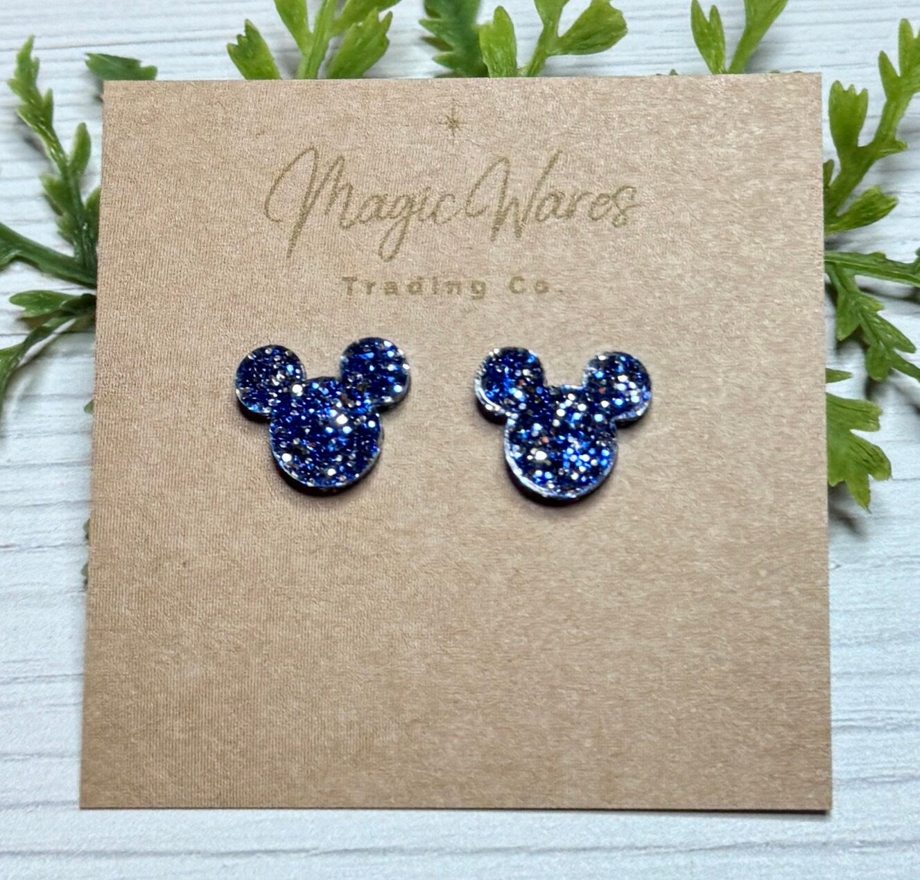 Royal Blue Glitter Stud, Laser cut Post Earrings Made to order, Pierced Earlobe Stainless Steel Post earrings