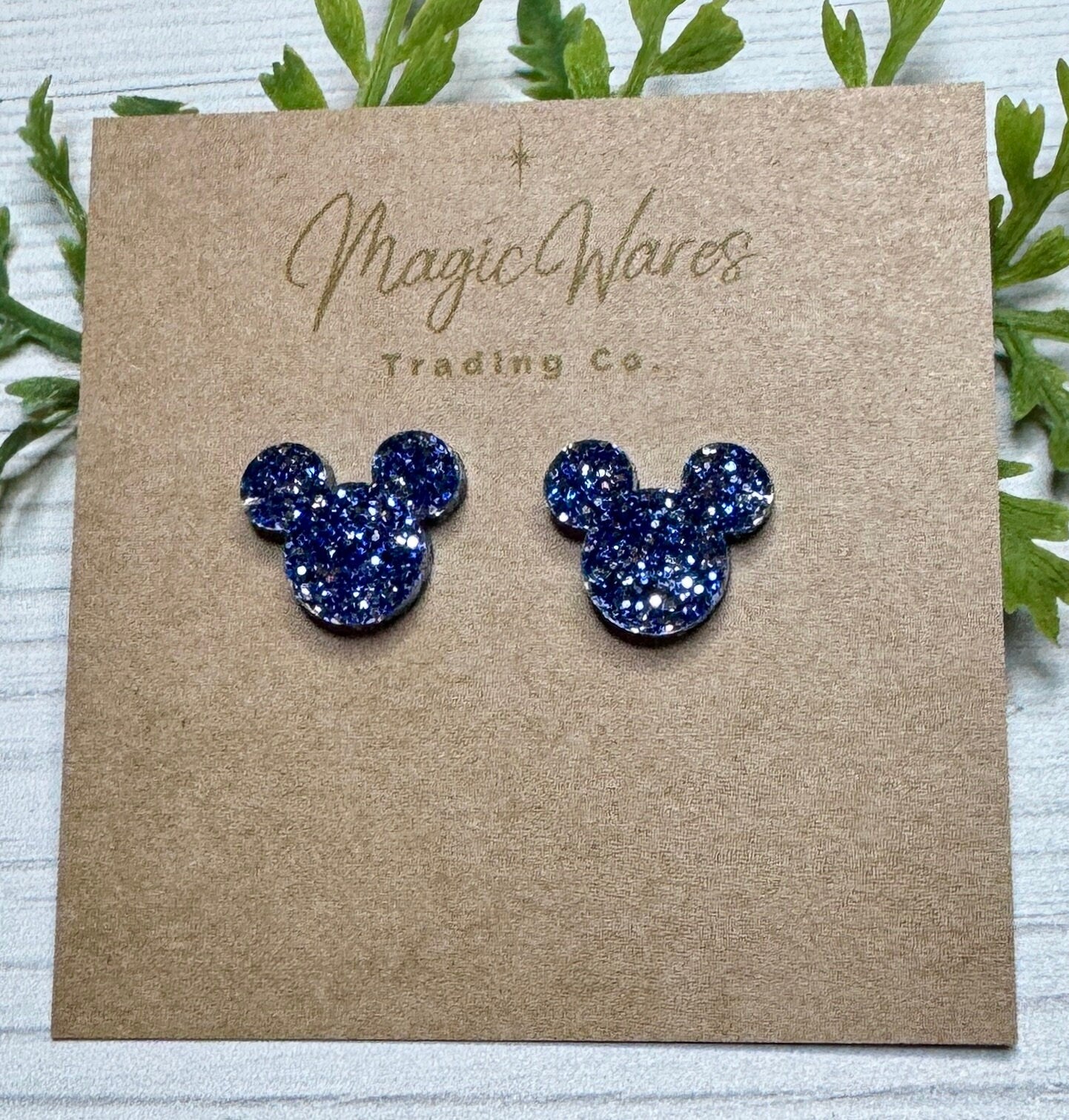 Royal Blue Glitter Stud, Laser cut Post Earrings Made to order, Pierced Earlobe Stainless Steel Post earrings