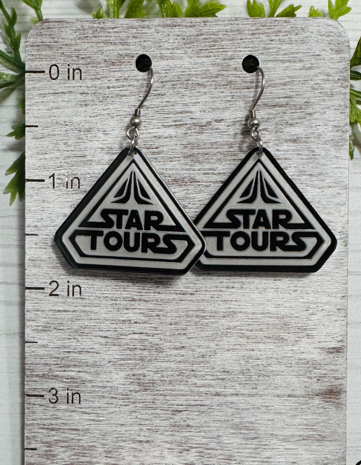 Star Tours Laser cut Acrylic Earrings, Star Wars inspired Dangle earrings, May the Fourth Earrings, Gift for Star Wars fan earrings