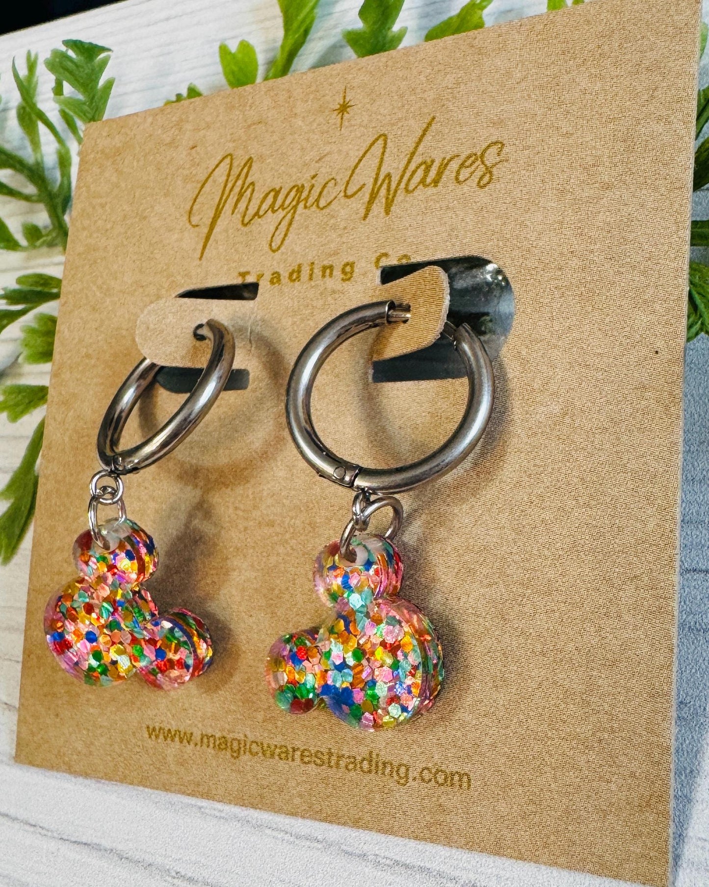 Confetti Glitter Huggie Hoops, Multi Color Glitter Small Hoop Earrings, Pierced Earlobe Glitter earrings, Birthday earrings, Gift for mom
