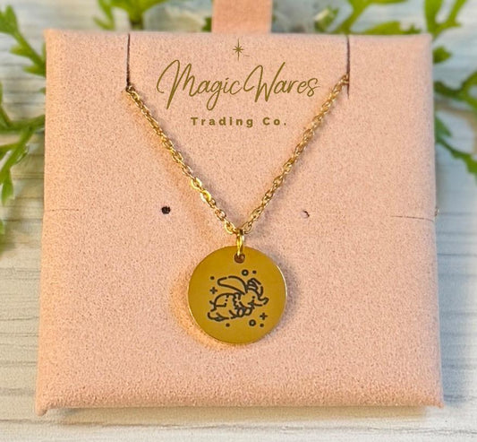 Dumbo Engraved Stainless Steel Necklace, Personalized Silver or Gold Laser Engraved Necklace, Magic Kingdom Inspired, Don't just fly Soar