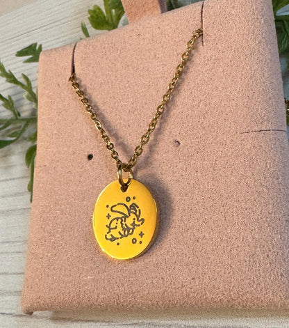 Dumbo Engraved Stainless Steel Necklace, Personalized Silver or Gold Laser Engraved Necklace, Magic Kingdom Inspired, Don't just fly Soar