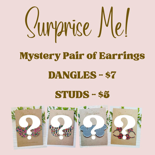 Mystery Earrings, Choose from Dangles or Studs
